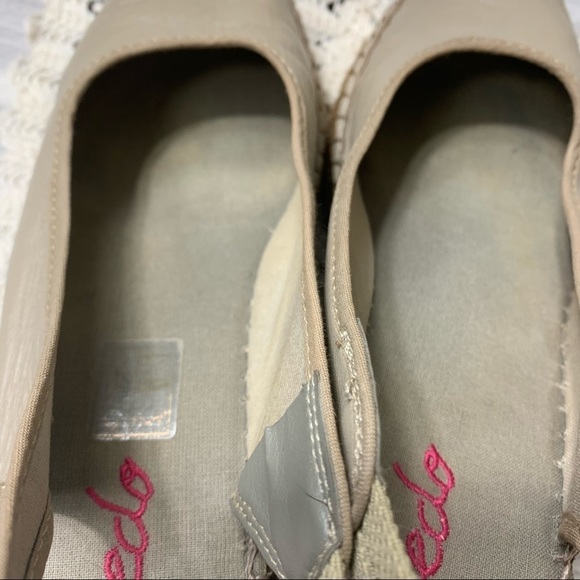 Aedo Made in Spain Taupe Upper Leather Wedge Espadrilles Open Toe Sandals Sz 37 - Picture 13 of 13